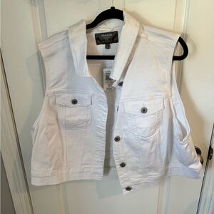 Torrid White Denim Vest